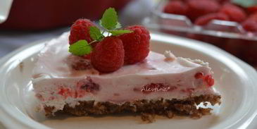 легкий малиновый тарт