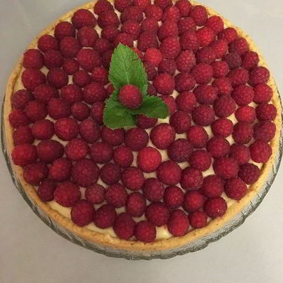 Малиновый тарт с заварным кремом