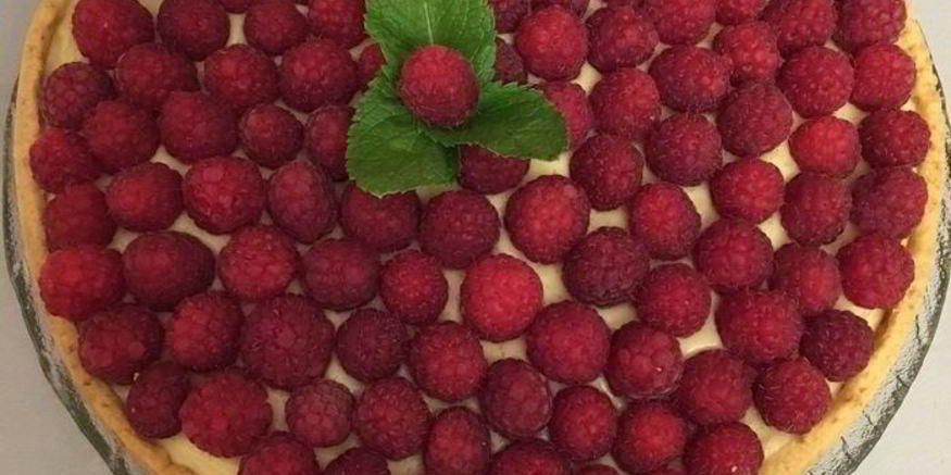 Рецепт малинового тарта с заварным кремом