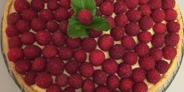 малиновый тарт с заварным кремом