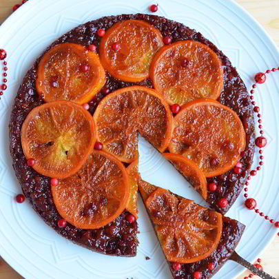 Пряничный Тарт Татен с апельсином и брусникой