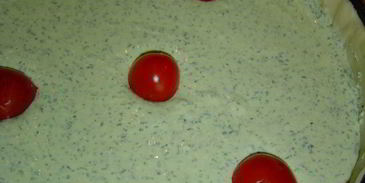 сырно-творожный тарт с весенней зеленью