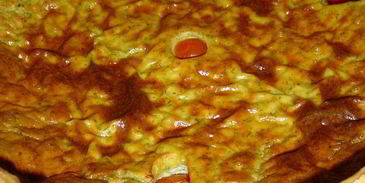 сырно-творожный тарт с весенней зеленью