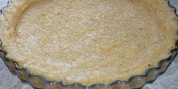 тарт из поленты с луком пореем