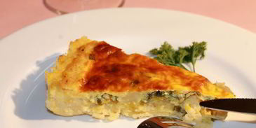 тарт из поленты с луком пореем