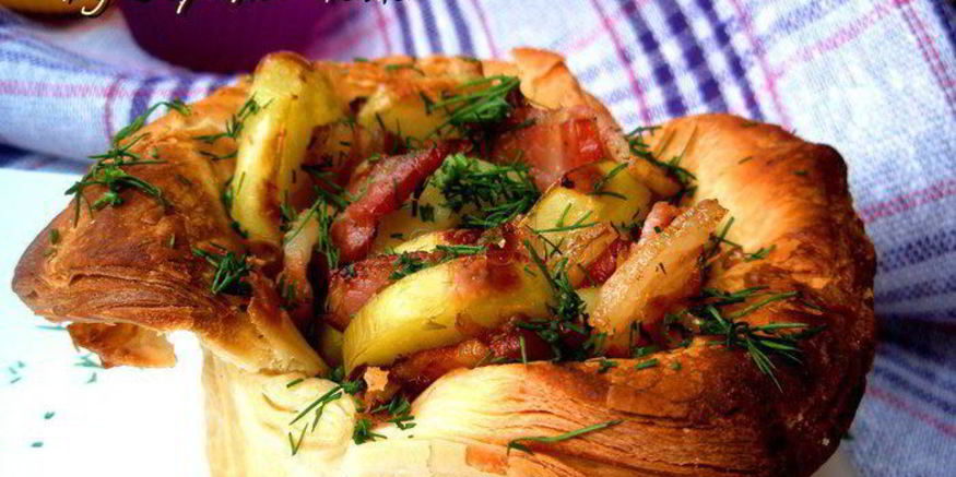 Рецепт тарта с картофелем и беконом