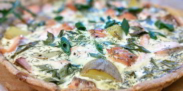 тарт с лососем и картофелем