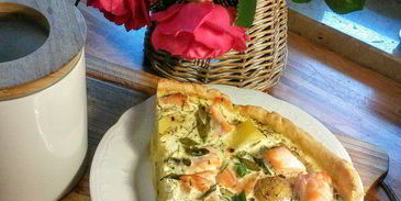 тарт с лососем и картофелем