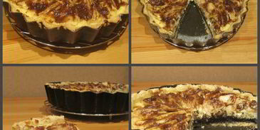 тарт с маком, творогом и яблоками