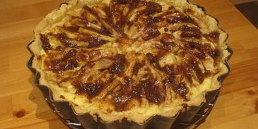 тарт с маком, творогом и яблоками