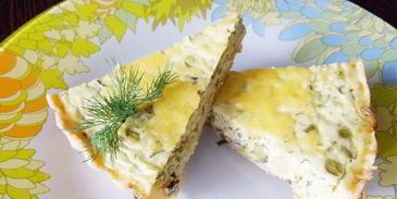 тарт с зеленым горошком