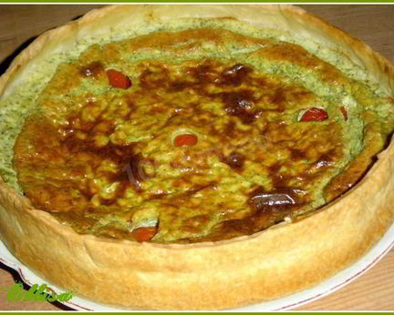 Тарт сырно-творожный с зеленью