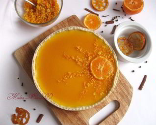 Творожный тарт с мандариновым соусом