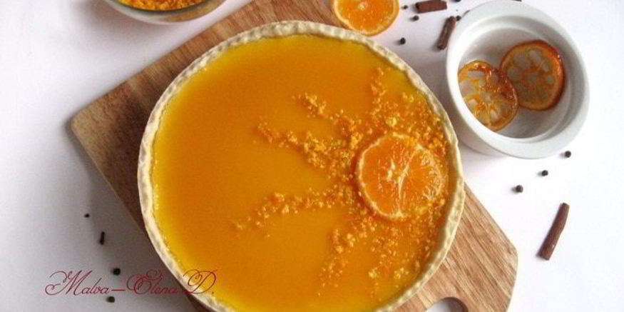 Рецепт творожного тарта с мандариновым соусом