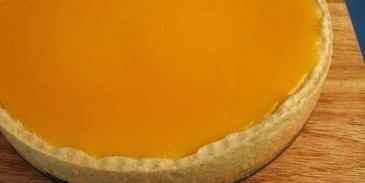 творожный тарт с мандариновым соусом