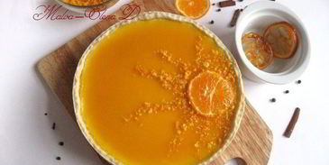 творожный тарт с мандариновым соусом