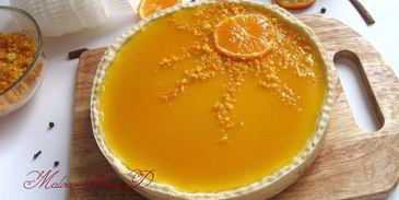 творожный тарт с мандариновым соусом