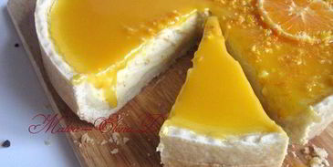 творожный тарт с мандариновым соусом