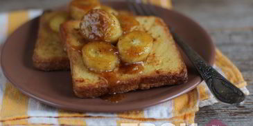 французские тосты с бананом