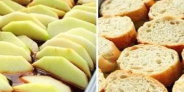 французские тосты с яблоками и виски