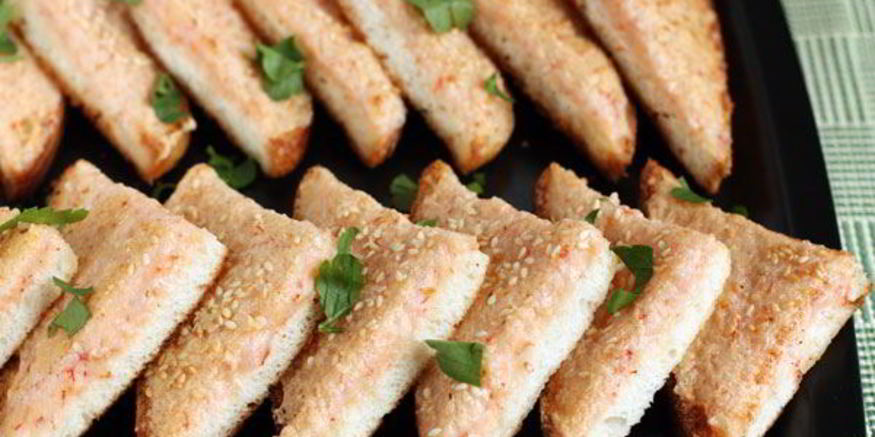 Рецепт креветочных тостов