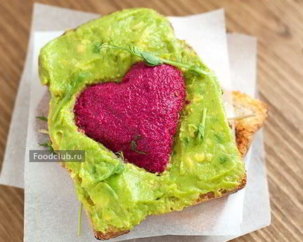 Тост-валентинка