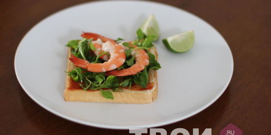 Рецепт тостов с креветками
