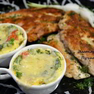 Рецепт Куриной грудки и яичница в кокотнице