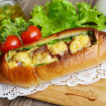 Сказочная булка с яичницей внутри