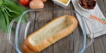 сказочная булка с яичницей внутри