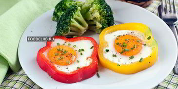 яичница глазунья в перце