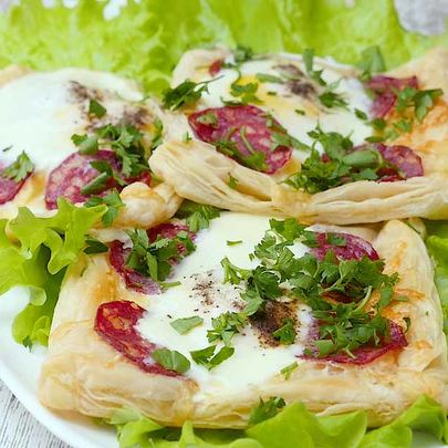 Яичница на тесте