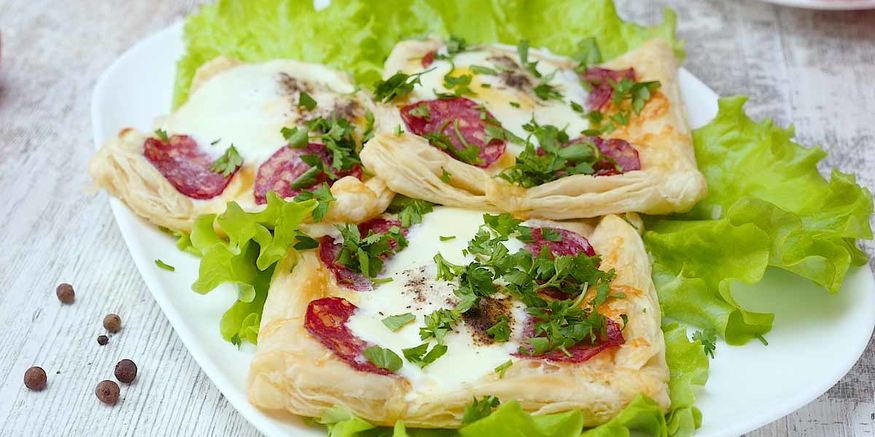 Рецепт яичницы на тесте