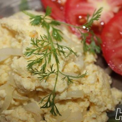 Яичница с луком