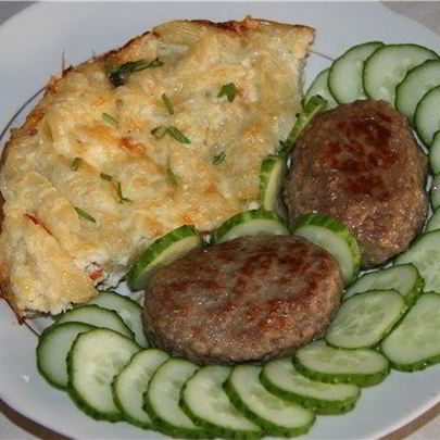 Яичница с макаронами