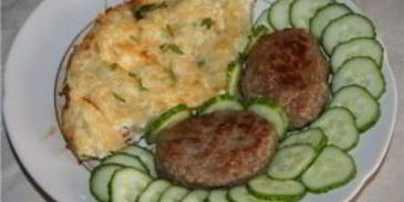 яичница с макаронами