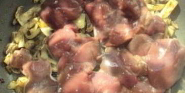 яичница с печенкой