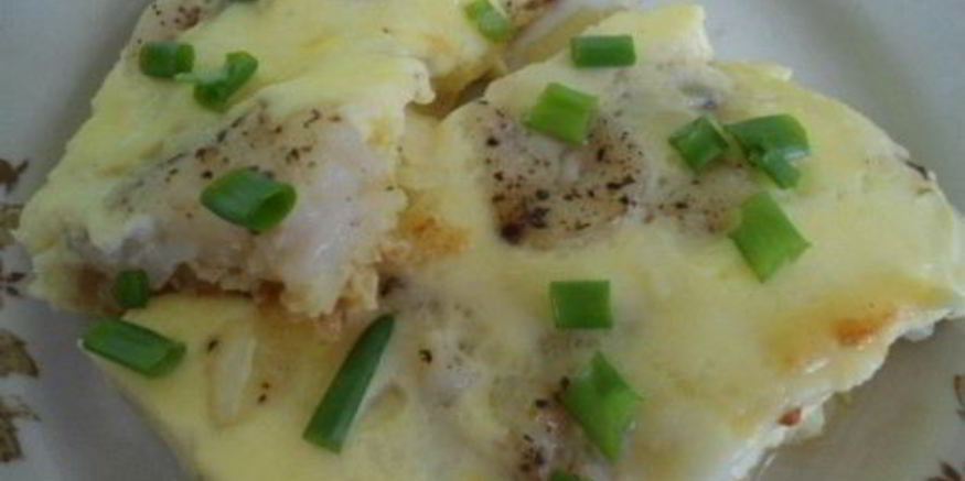 Рецепт яичницы с рыбой