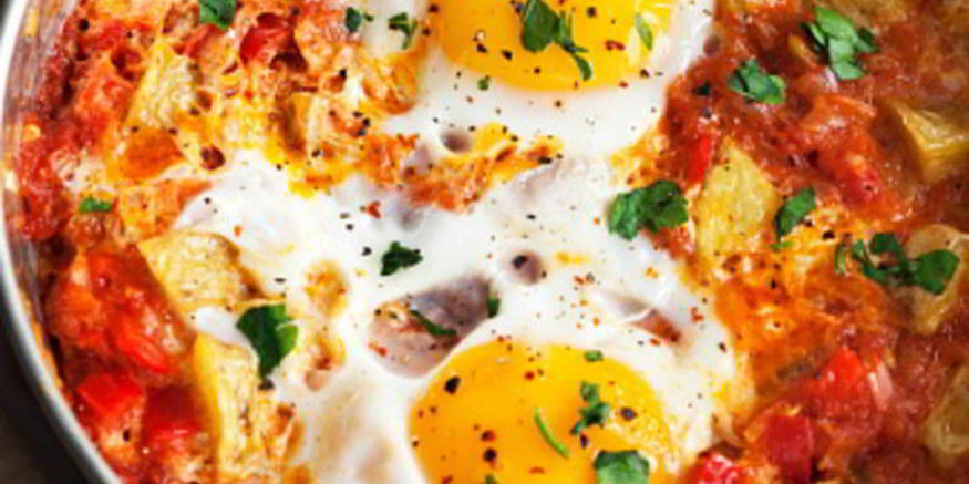 Рецепт яичницы с сыром