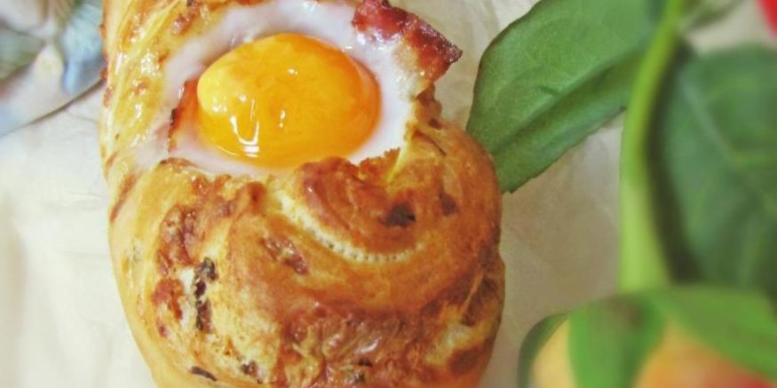 Рецепт яичницы в багете