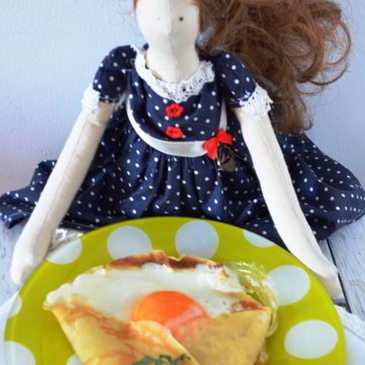 Яичница в блинном конвертике