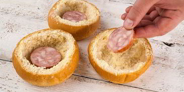 яичница в булочке