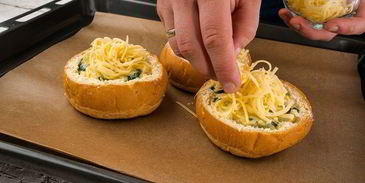 яичница в булочке