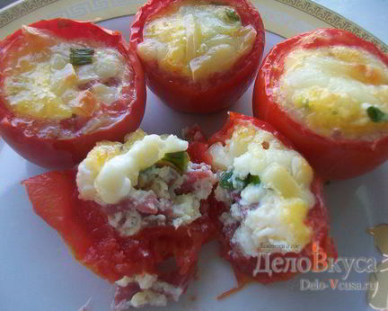 Яичница в томатах в духовке