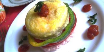 запеченная яичница на завтрак