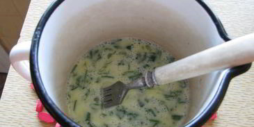 зеленая яичница