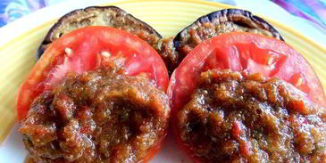 закуска из баклажанов с помидорами