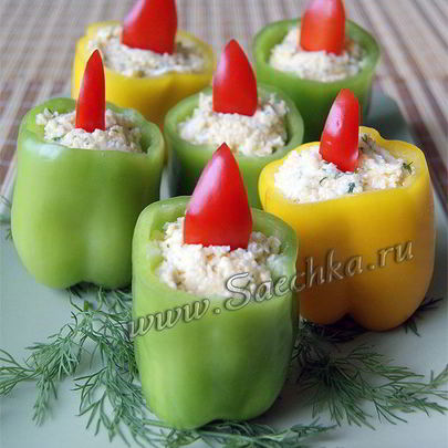 Закуска из перца Свечи