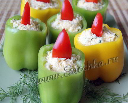 Закуска из перца Свечи