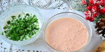 двухцветное заливное с ветчиной и маринованными огурцами